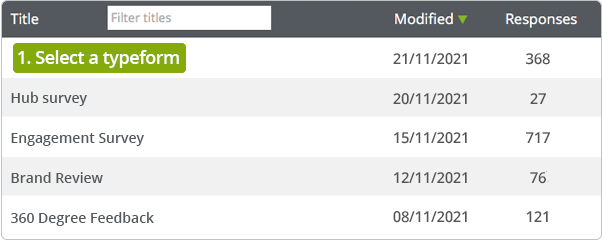 How to report your Typeform Survey the easy way