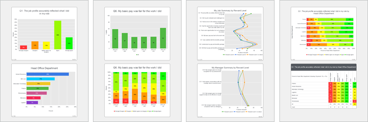 reporting for different survey reporting scenarios